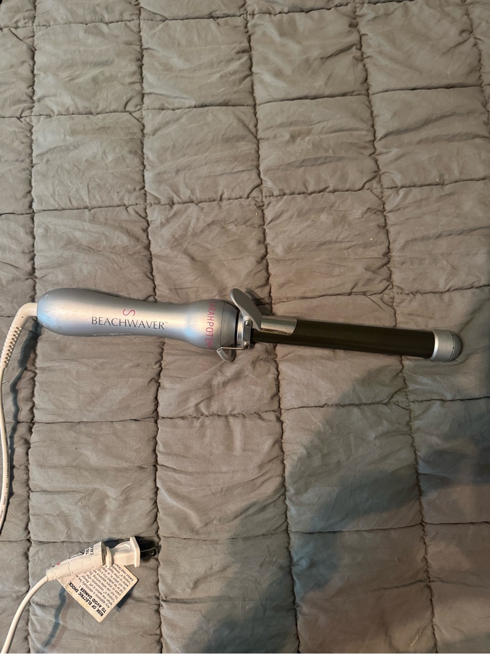 The Beachwaver Co. Curling Iron - Silver and Black Barrel
